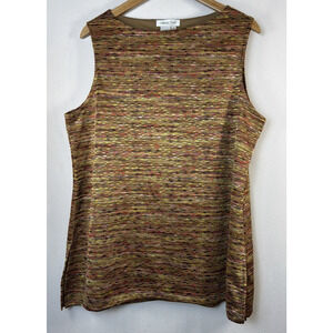 Coldwater Creek 1X XL tank lined Sleeveless Tunic Shimmering textured career